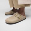 Boston Big Buckle Shearling Naturleder geölt