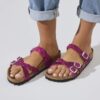 Franca Braided Oiled Leather Festival Fuchsia