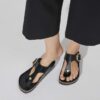 Gizeh Big Buckle Naturleder Lack