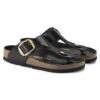 Gizeh Big Buckle Naturleder Lack