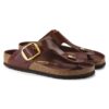Gizeh Big Buckle Naturleder Lack Hochglanz Schokoladenbraun Gizeh Big Buckle Naturleder Lack Hochglanz Schokoladenbraun