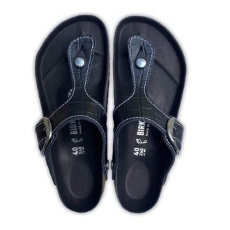 Gizeh Big Buckle Naturleder Lack Schwarz