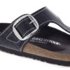 Gizeh Big Buckle Naturleder Lack Schwarz