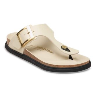 Gizeh Droplet Buckle Naturleder Lack