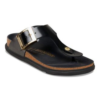 Gizeh Droplet Buckle Naturleder Lack