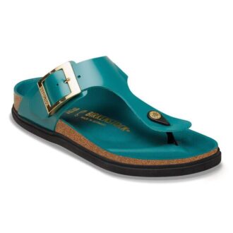 Gizeh Droplet Buckle Naturleder Lack