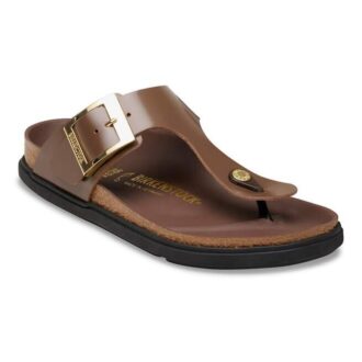 Gizeh Droplet Buckle Naturleder Lack
