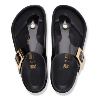 Gizeh Droplet Buckle Naturleder Lack