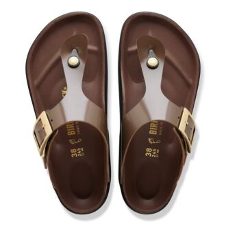 Gizeh Droplet Buckle Naturleder Lack
