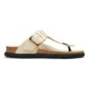 Gizeh Droplet Buckle Naturleder Lack
