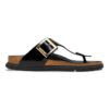Gizeh Droplet Buckle Naturleder Lack