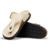 Gizeh Droplet Buckle Naturleder Lack