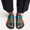 Gizeh Droplet Buckle Naturleder Lack