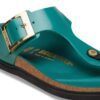 Gizeh Droplet Buckle Naturleder Lack