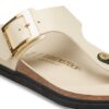 Gizeh Droplet Buckle Naturleder Lack