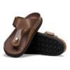 Gizeh Droplet Buckle Naturleder Lack