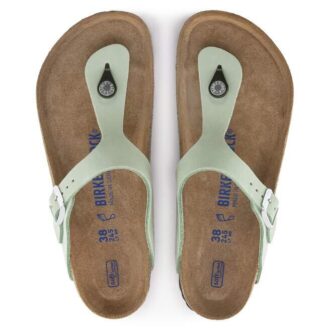 Gizeh Soft Footbed Nubukleder Matcha