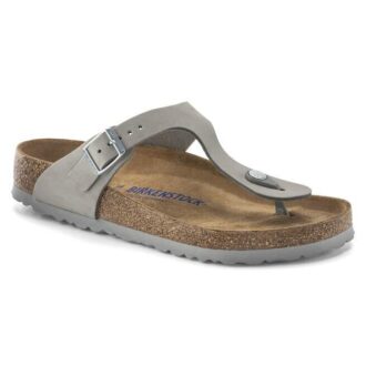 Gizeh Soft Footbed Nubukleder Taubengrau