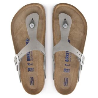 Gizeh Soft Footbed Nubukleder Taubengrau