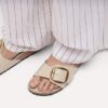 Madrid Big Buckle Naturleder Lack