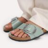 Madrid Big Buckle Naturleder Lack