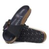 Madrid Big Buckle Nubukleder Schwarz
