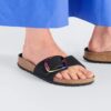 Madrid Big Buckle Nubukleder Schwarz
