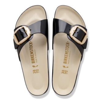 Madrid Big Buckle Pearl Naturleder Lack