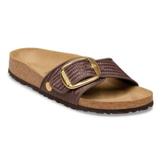 Madrid Big Buckle Raffia Textil