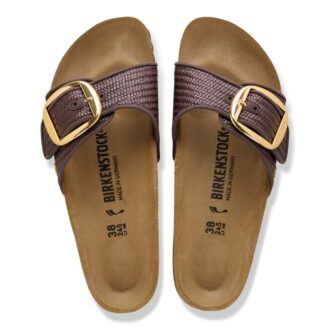 Madrid Big Buckle Raffia Textil