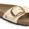 Madrid Big Buckle Raffia Textil