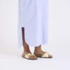 Madrid Big Buckle Raffia Textil