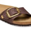 Madrid Big Buckle Raffia Textil