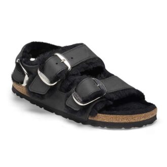 Milano Big Buckle Shearling Naturleder geölt