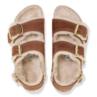 Milano Big Buckle Shearling Naturleder geölt