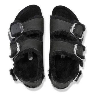 Milano Big Buckle Shearling Naturleder geölt