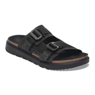 Shinjuku 2-Riemen-Sandale aus Naturleder und Textil